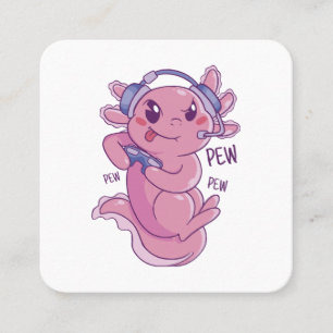 Carte De Visite Carré Défi de jeu Axolotl Blast