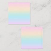 Carte De Visite Carré dégradé de couleur pastel (Devant / Derrière)