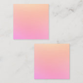 Carte De Visite Carré Dégradé rose et rose (Devant / Derrière)