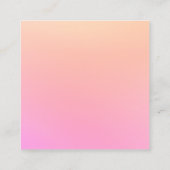 Carte De Visite Carré Dégradé rose et rose (Dos)