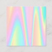 Carte De Visite Carré dégradés pastel merci (Dos)