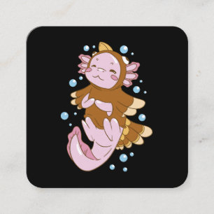Carte De Visite Carré Déguisement de dinde Axolotl Amusant
