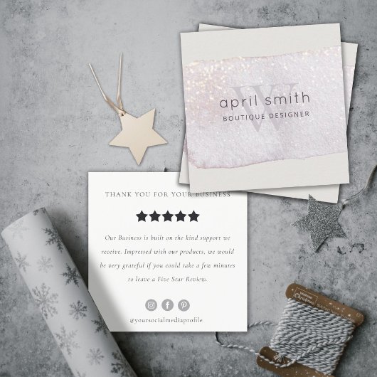 Carte De Visite Carré Demande Abstraite d'examen du monogramme de la bro