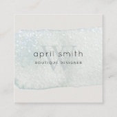 Carte De Visite Carré Demande Abstraite d'examen du monogramme de la bro (Devant)