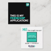 Carte De Visite Carré Demande d'amitié (Devant / Derrière)