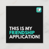 Carte De Visite Carré Demande d'amitié (Devant)