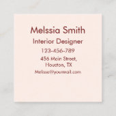 Carte De Visite Carré Démarrage du milieu du siècle sur les diamants rét (Dos)