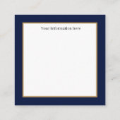 Carte De Visite Carré demoiselle de Noël rétro art déco (Dos)