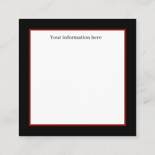 Carte De Visite Carré demoiselle de Noël rétro art déco (Dos)