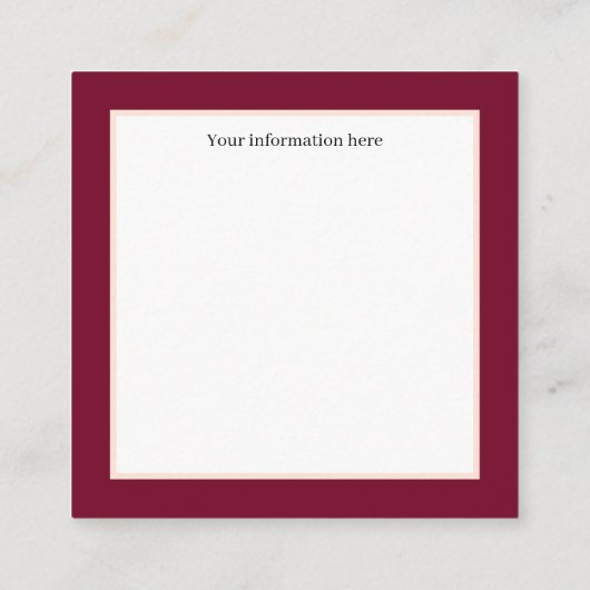 Carte De Visite Carré demoiselle de Noël rétro art déco (Dos)