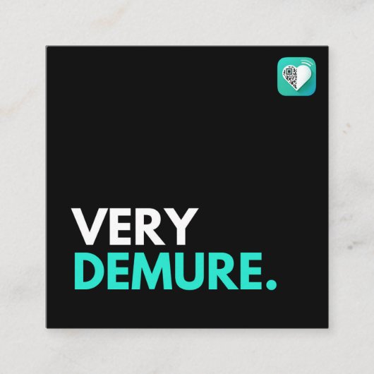 CARTE DE VISITE CARRÉ DÉMONTRER (Devant)