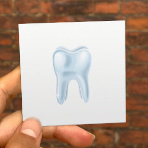 Carte De Visite Carré Dental 3D Dentiste minimaliste