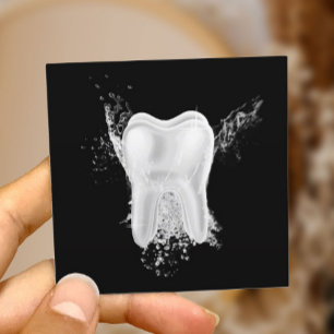 Carte De Visite Carré Dental 3D Dentiste professionnel