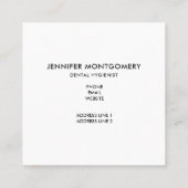 Carte De Visite Carré Dental Care Happy Tooth (Dos)