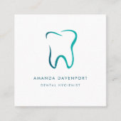 Carte De Visite Carré Dentistère dentaire Image Médicale (Devant)