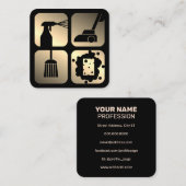 Carte de visite carré des icônes des services de n (Devant / Derrière)