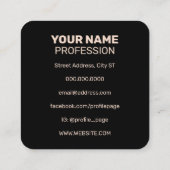 Carte de visite carré des icônes des services de n (Dos)