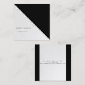 Carte De Visite Carré Des rayures modernes, simples (Devant / Derrière)