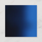 Carte De Visite Carré Design Bleu foncé Moderne Professionnel (Dos)