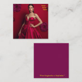 Carte De Visite Carré Design Bloom Studio Business Card (Devant / Derrière)