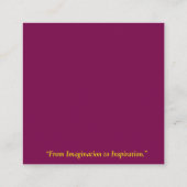 Carte De Visite Carré Design Bloom Studio Business Card (Dos)