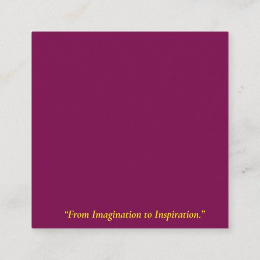 Carte De Visite Carré Design Bloom Studio Business Card (Dos)