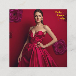 Carte De Visite Carré Design Bloom Studio Business Card