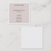 Carte De Visite Carré Design créatif professionnel Simple Plain Moderne (Devant / Derrière)