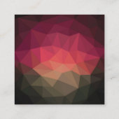 Carte De Visite Carré Design de logo en monogramme noir (Dos)