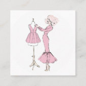 Carte De Visite Carré Design de mode (Devant)