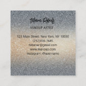 Carte De Visite Carré Design de Parties scintillant chic professionnel G (Dos)