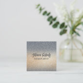 Carte De Visite Carré Design de Parties scintillant chic professionnel G (Debout devant)