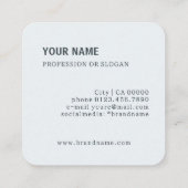 Carte De Visite Carré Design d'intérieur de branche moderne gris foncé e (Dos)