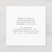 Carte De Visite Carré Design d'intérieur de couleurs de terre Abstraites (Dos)