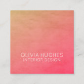 Carte De Visite Carré Design d'intérieur Pastel Texture Chic Moderne (Devant)