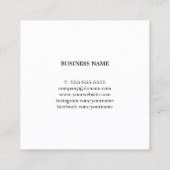 Carte De Visite Carré Design d'intérieur Pastel Texture Chic Moderne (Dos)