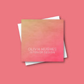 Carte De Visite Carré Design d'intérieur Pastel Texture Chic Moderne