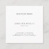 Carte De Visite Carré Design élégant moderne élégant Design professionne (Dos)