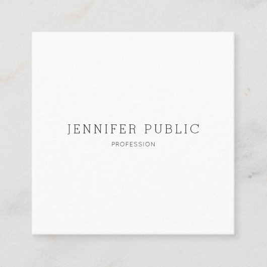 Carte De Visite Carré Design élégant moderne élégant Design professionne (Devant)