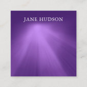 Carte De Visite Carré Design élégant moderne propre violet plain luxueux (Devant)