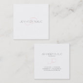Carte De Visite Carré Design élégant Monogrammé Design élégant Luxe tend (Devant / Derrière)