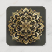 Carte De Visite Carré Design Mandala (Devant)