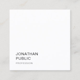 Carte De Visite Carré Design minimaliste moderne Modèle tendance Élégant