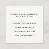 Carte De Visite Carré Design moderne avec stylist Arrière - plan en cuir (Dos)