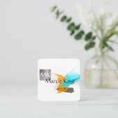 Carte De Visite Carré design moderne chic et audacieux de peinture d'art (Debout devant)