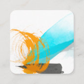 Carte De Visite Carré design moderne chic et audacieux de peinture d'art (Dos)