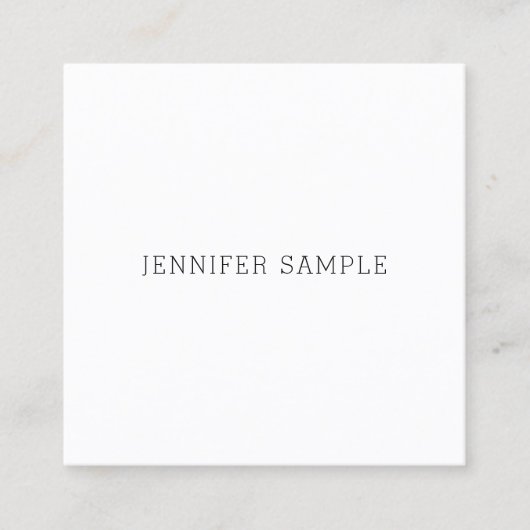 Carte De Visite Carré Design moderne classique Modèle Sophistiqué (Devant)