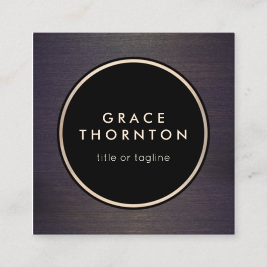 Carte De Visite Carré Design moderne Design professionnel en bois (Devant)