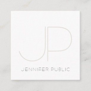 Carte De Visite Carré Design moderne élégant Monogramme Design professio