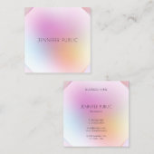 Carte De Visite Carré Design moderne élégant professionnel tendance colo (Devant / Derrière)